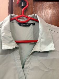 Light Green Collared Button-Up Shirt