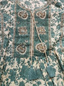 Boho Floral Print Short Kurti