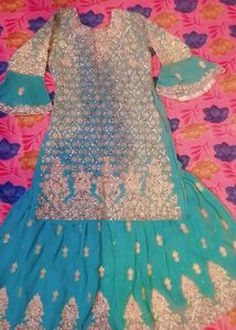 Women's Turquoise Palazzo Pants