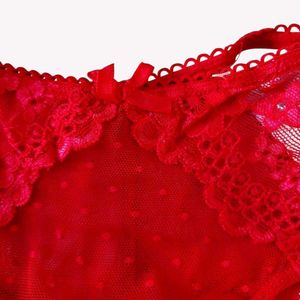 Lace Trim Thong Panty