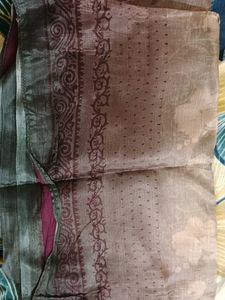 Organza Saree Dual Colors Party/College Wear