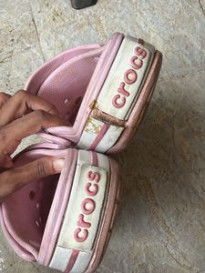 Light Pink Crocs with Charms