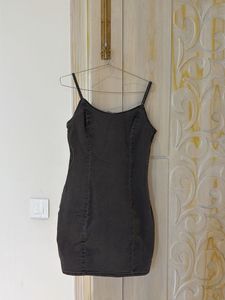 Chic Denim Spaghetti Strap Dress