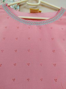 Pink sleeveless Kurta