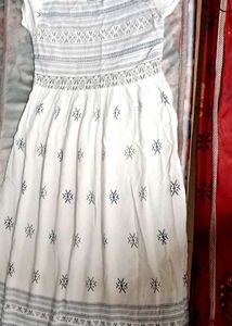 White Printed Kurta