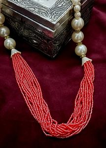 Beaded & Pearl Fashion Necklace