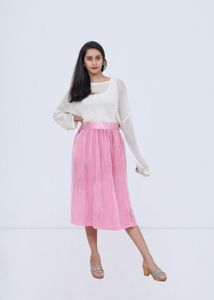 Pink Pleated Skirt