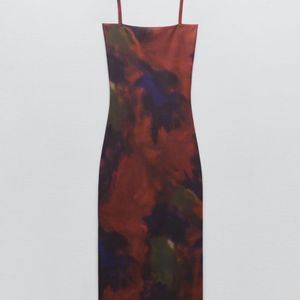 Zara New Limited Editon Tie&amp;dye MIDI Dress
