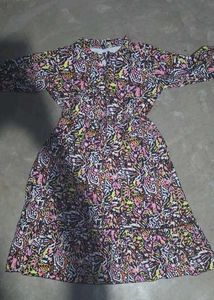 Colorful Patterned Long Sleeve Dress