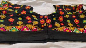 Embroidered Black Blouse