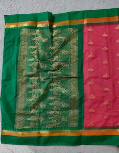 Simple Traditional Temple Border Silk Cotton Saree