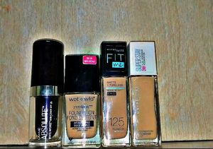 🌸4 Set Of Foundation+1 Concealer+ Free Lipstick