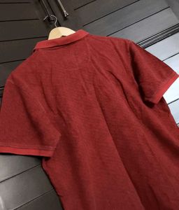 Louis Philippe Men Classic Red Polo T-shirt