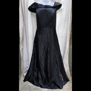 I. Elegant Black Off-Shoulder Gown