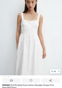 White Cotton Midi Dress