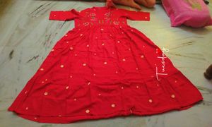 ♥️Front Back Embroidered MulCotton Kurti