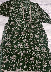 Beautiful Leaf Print Kurta set