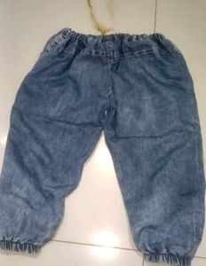 Cute Truck Denim Joggers for Kids