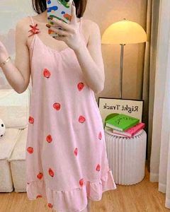 Cute Strawberry Print Nightgown
