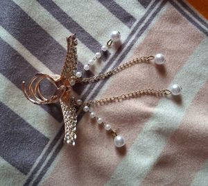 Ethnicwear Rosegold Pearl Hairclip
