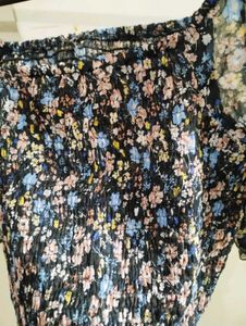 Floral Smocked Square Neck Top