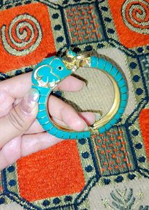 (Rajasthani kadaa 😍)Turquoise Elephant Bangle Bra