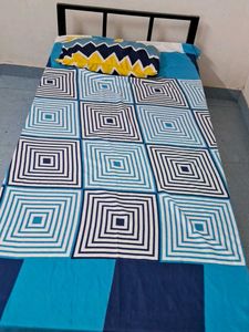polyester Stylish Bed Sheet with Pillow of 2