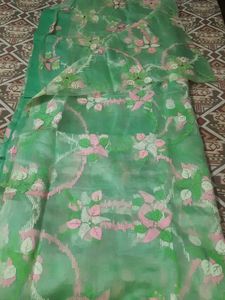 Green Floral Saree