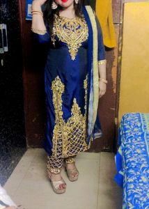 Full. Heavy Zarkan Work Suit With Embroidery Pant