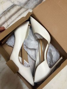 Mango White Heels