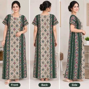 Green Printed Nightgown
