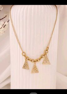 Elegant Gold Triangle Pendant Necklace