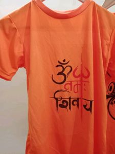 Beautiful Orange Shiva Tshirts Combo Pack Of 2