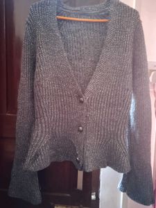 Sparkly Button-Up Cardigan