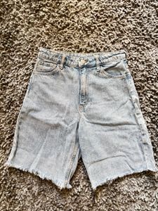 Light Wash Denim Bermuda Shorts