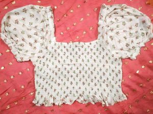 Floral Print Crop Top