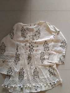Printed White Top