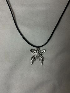 Silver Butterfly Pendant Necklace