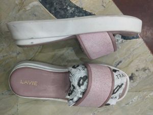 Lavie Pink Slip-On Slides