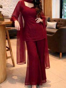 Maroon Kurta and Palazzo Set
