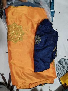 Elegant sana silk Saree with Embellished Blouse