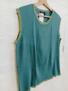 Vintage Green Sleeveless Top