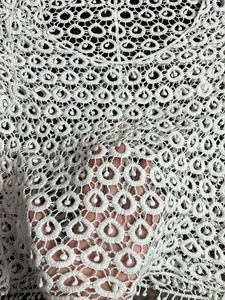 Elegant White Crochet Top