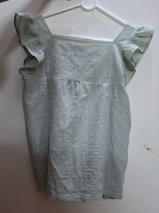 Chic Gingham Ruffle Top//extendable
