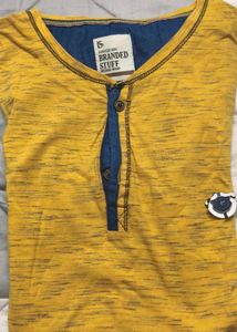 Men's Yellow Branded Stuff T-Shirt