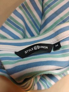 STYLE UNION Striped Blue T-Shirt