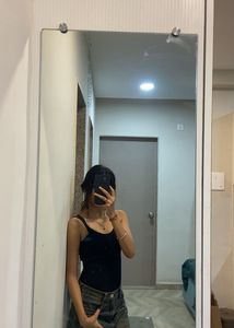 Basic Black Spaghetti Strap bodysuit