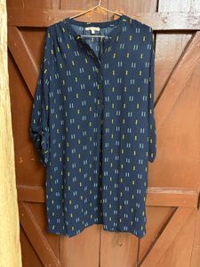 Stylish Navy Printed Tunic kurti