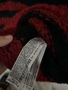 ZARA Original Red &amp; Black Cropped Sweater