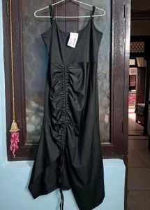 Black Ruched bodycon Dress